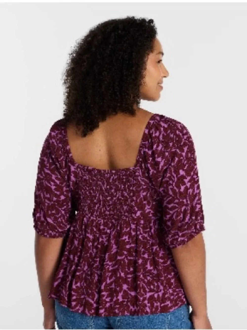 Terra & Sky  Floral Peplum Blouse - Picture 3 of 7